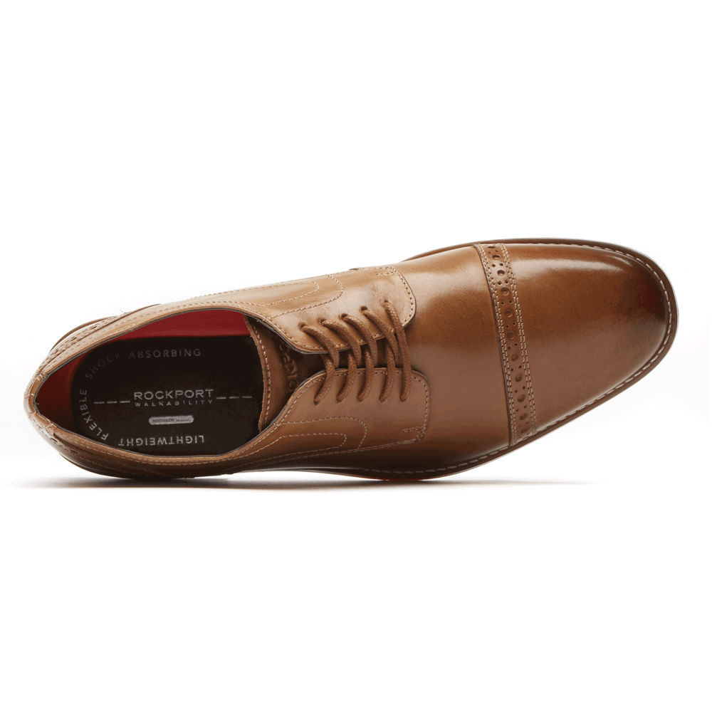 Rockport Oxfords For Mens Brown - Style Purpose Cap Toe - UH7481093